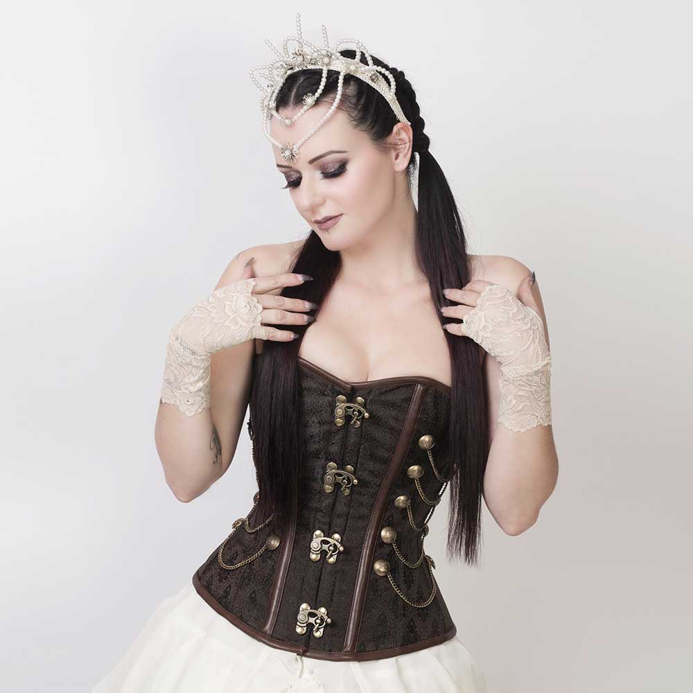 Attitude Corsets - Firianaë survêtement corset - Marron